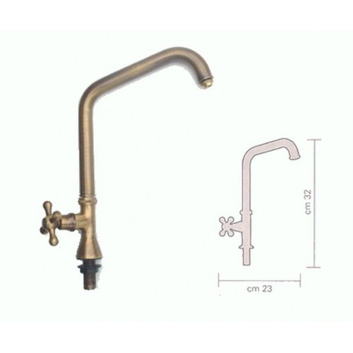 Messing-Wasserhahn, hoch und drehbar